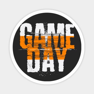 Orange Gameday // Grunge Vintage Football Game Day Magnet